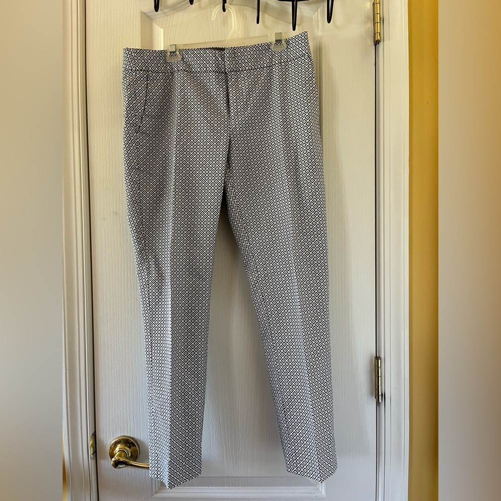 Banana Republic Geometric Patterns Hampton Cropped Pants